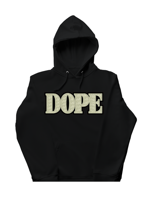 Dope Chenille Hoodie- (Black Vanilla)