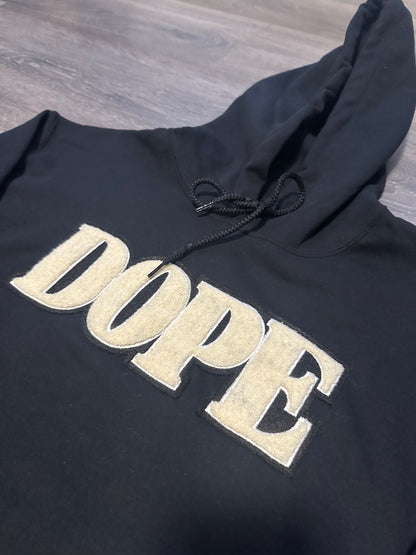 Dope Chenille Hoodie- (Black Vanilla)