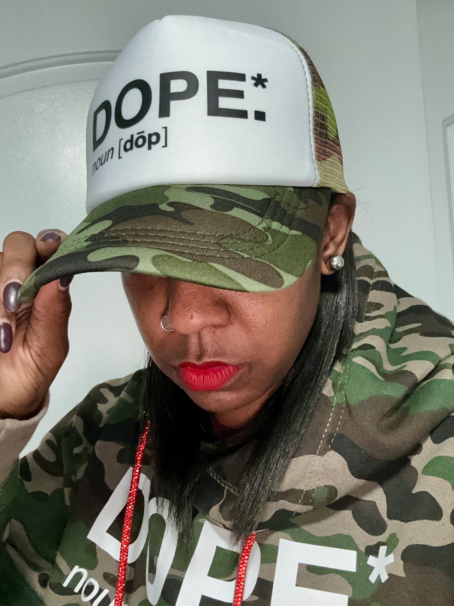 Camo Dope Trucker Hat